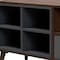 Baxton Studio Garrick Modern and Contemporary Two-Tone Grey and Walnut Brown Finished Wood 1-Drawer TV Stand 180-11226-Zoro - alternate 4